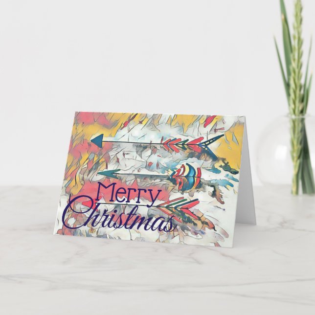Custom Merry Christmas Greeting Card (Front)