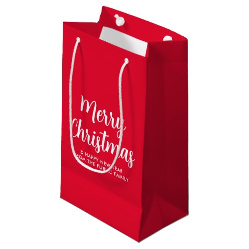 Custom Merry Christmas Happy New Year Template Small Gift Bag
