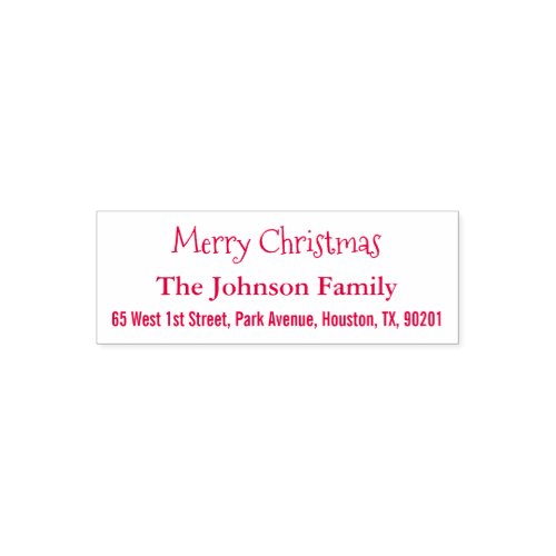 Custom Merry Christmas Holiday Return Address Self_inking Stamp