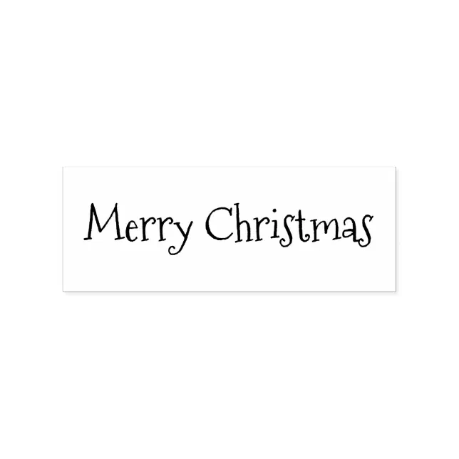 Custom Merry Christmas Holiday Seasons Greetings Rubber Stamp Zazzle