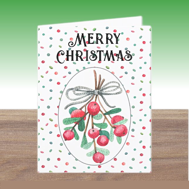 Custom, Merry Christmas Mistletoe Holiday Card (Creator Uploaded)