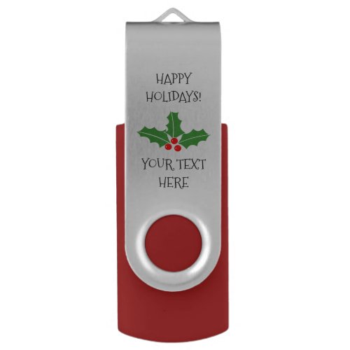 Custom Merry Christmas party favor USB flash drive