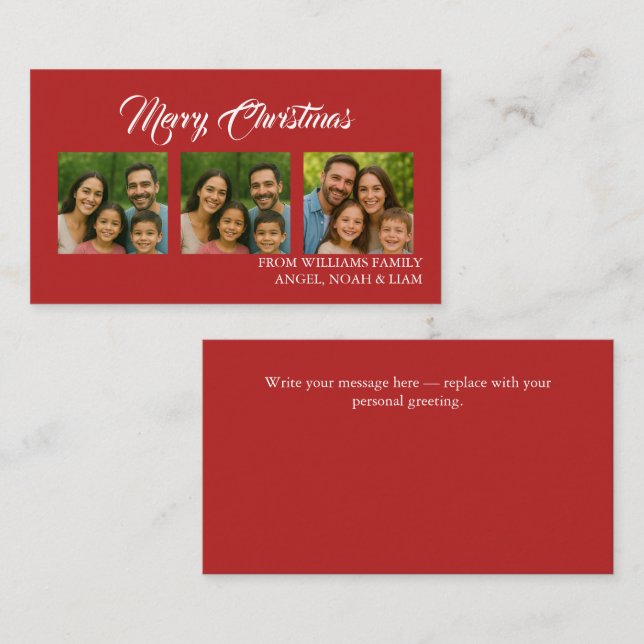 Custom Merry Christmas Photo Card (Front/Back)