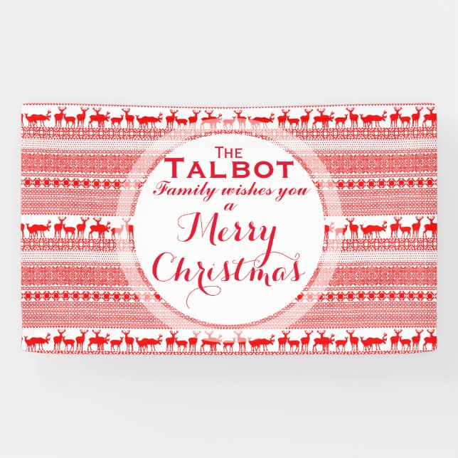 Custom MERRY CHRISTMAS SEASON'S GREETING Banner (Horizontal)