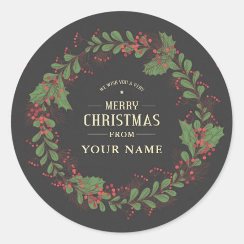 Custom Merry Christmas Sticker For Small Business