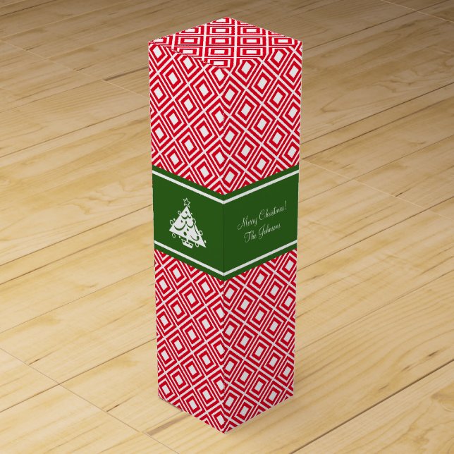 Custom Merry Christmas wine gift box (Back)