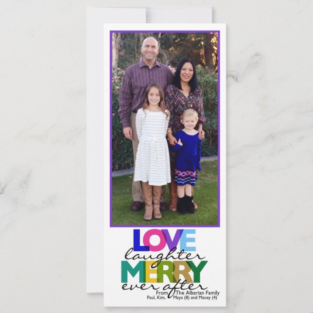 Custom Merry Photo Card for the Albarian Family (Front)