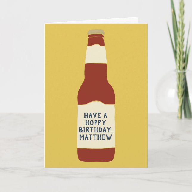 Custom Message Beer Lovers Card (Front)