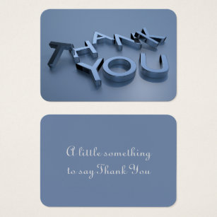 Custom Message Blue Thank You Cards