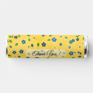 Custom Message Blue Yellow Floral Party favor