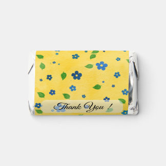 Custom Message Blue Yellow Floral Party favor