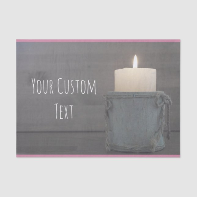 Custom Message Candle Tissue Paper (Front)
