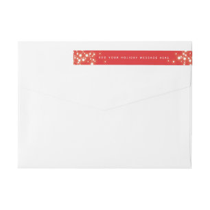 Custom Message Christmas Sparkling Lights Address Wrap Around Label