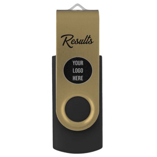 Custom Message Company Logo Results Flash Drive