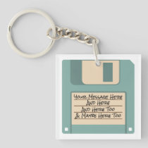 Custom Message Computer Floppy Disk Keychain