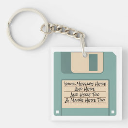 Custom Message Computer Floppy Disk Keychain