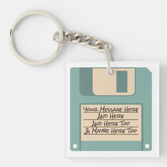 Custom Message Computer Floppy Disk Keychain