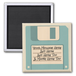Custom Message Computer Floppy Disk Magnet