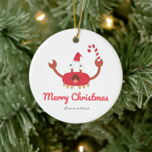 Custom Message Crab Ornament