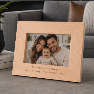 Custom message - create your own minimalist engraved frames