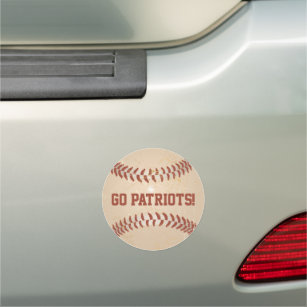 Custom Message Distressed Baseball Car Magnet