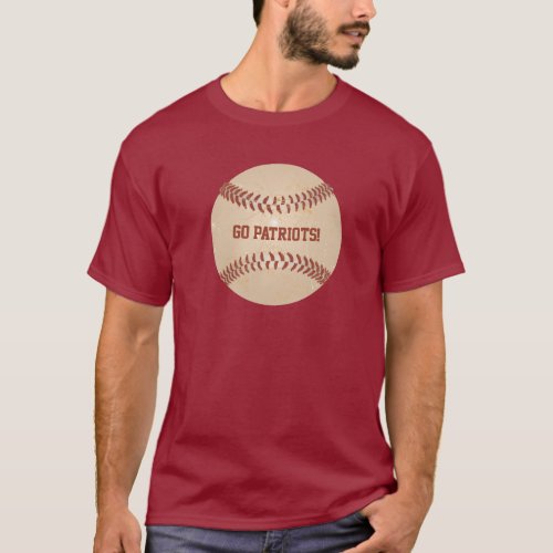 Custom Message Distressed Baseball Graphic T_Shirt