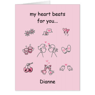 Custom Message Doodle Valentine's Day Personalized Card