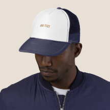 Custom Message Foam Stylish Navy White Color-Cap