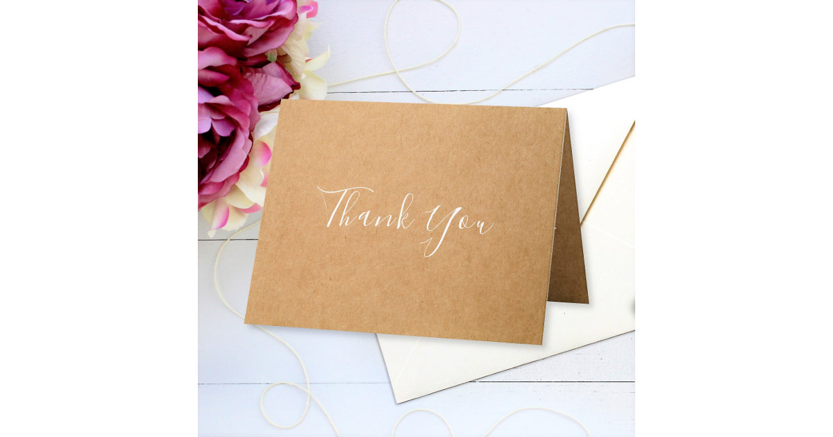 Custom Message Folded Thank You Card | Zazzle