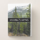 [ Thumbnail: Custom Message + Forest and Mountain Scene Pocket Folder ]