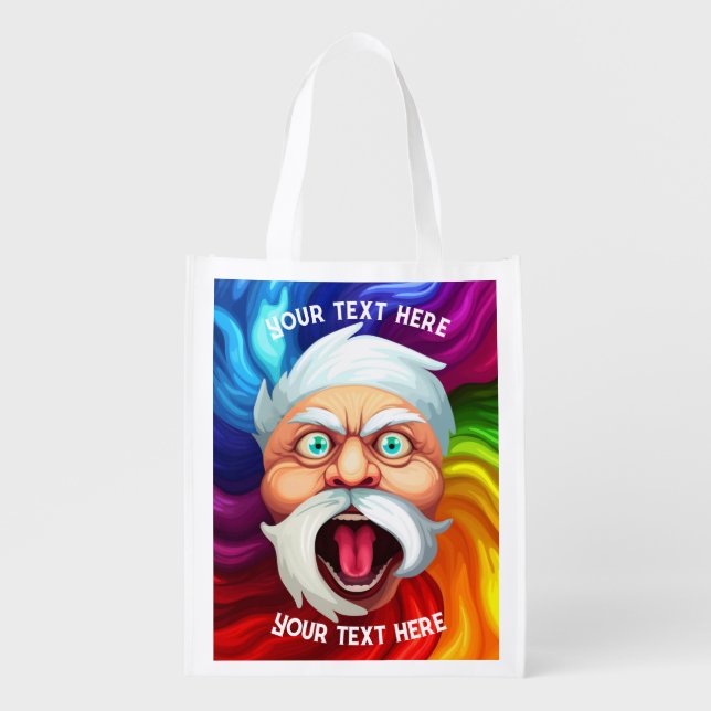 Custom message from Santa Grocery Bag (Front)