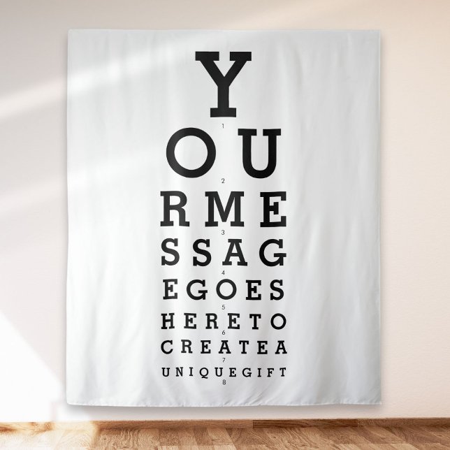 Custom Message Fun Eye Sight Test Photo Backdrop (Custom Message Fun Eye Sight Test Photo Backdrop)