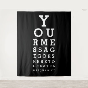 Custom Message Fun Eyesight Test Photo Backdrop