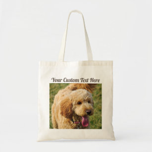 Custom Message Goldendoodle Dog Tote Bag