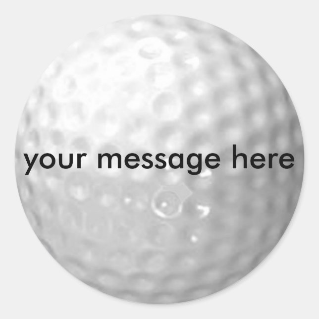 Custom Message Golf Ball Stickers (Front)