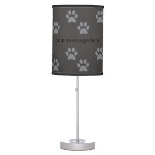 Custom Message Grey Paws Lamp
