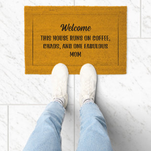 Custom Message Housewarming Mom Welcome Door Mat