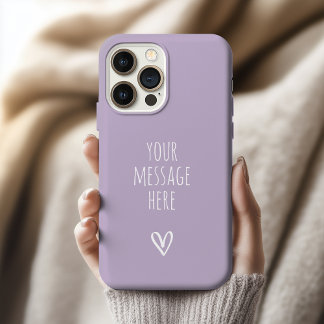 Custom Message Lilac Phone Case Gift for Moms