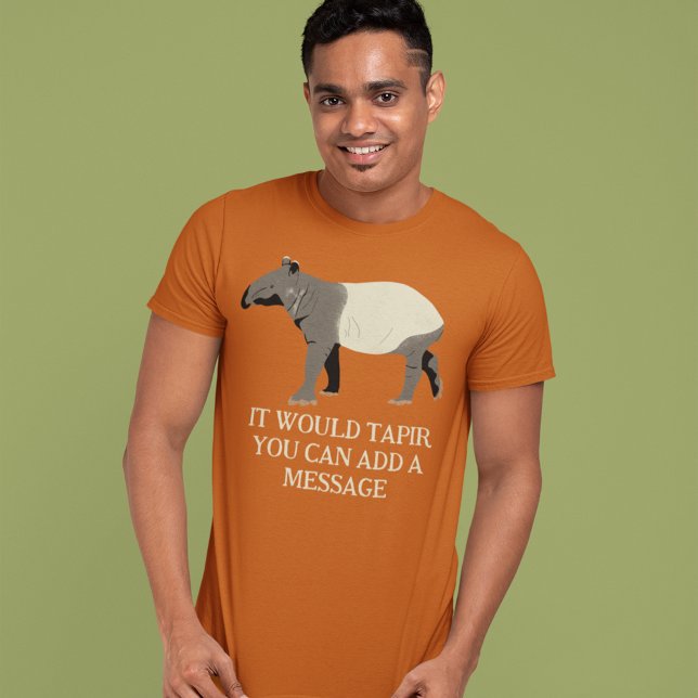 Custom Message Malayan or Asian Tapir Graphic T-Shirt (Creator Uploaded)