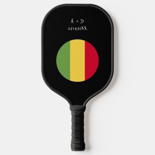 Custom Message Mali Flag Pickleball Paddle
