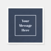Custom Message Navy and Light Blue Party