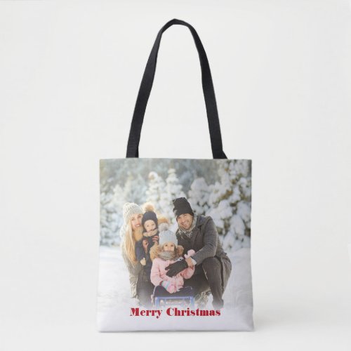 Custom Message Personalized Photo Tote Bag