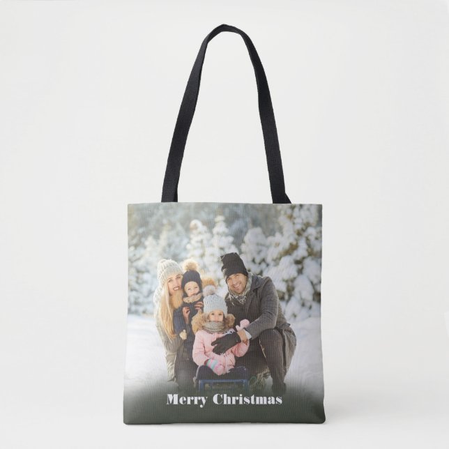 Custom Message Personalized Photo Tote Bag (Front)