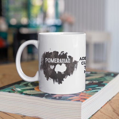 Custom Message Pomeranian Pet Dog Dad Coffee Mug