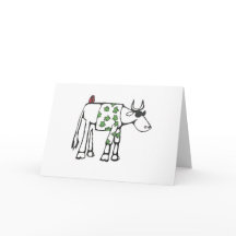 Custom Message Summer Bull Greeting Card