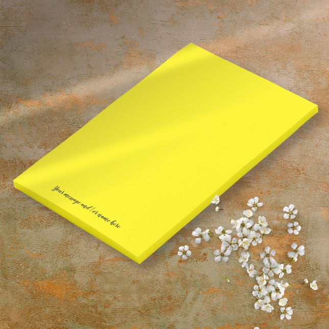 Custom Message Vibrant Bright Yellow Post-it Notes (Custom Message Vibrant Bright Yellow Post-it Notes)