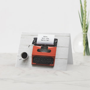 Custom Message Vintage Typewriter All-Occasion Holiday Card