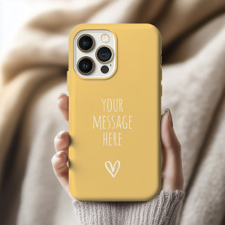 Custom Message Yellow Phone Case Gift for Teachers