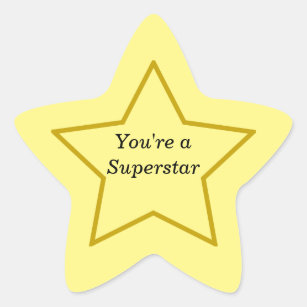 Teacher, Well Done You're A SuperStar Star Sticker