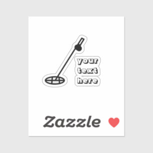 custom metal detecting logo Sticker